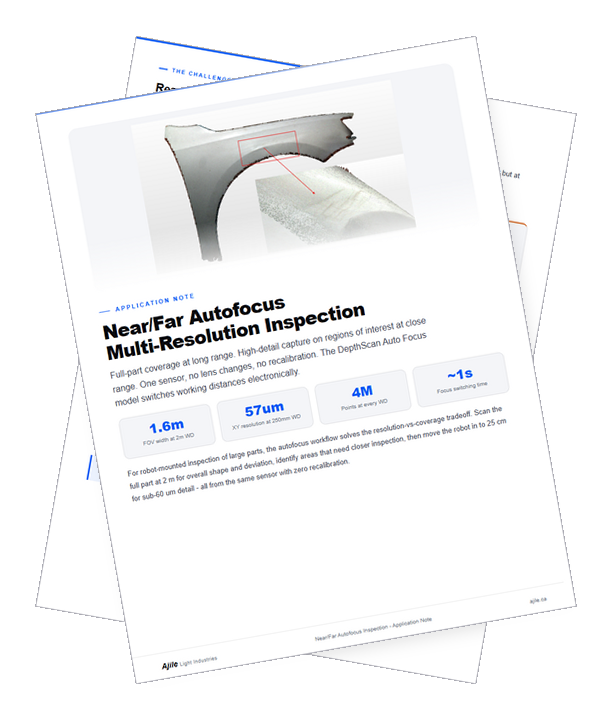 Application Note: Multi-Resolution Inspection with DepthScan Auto Focus - PDF download thumbnail