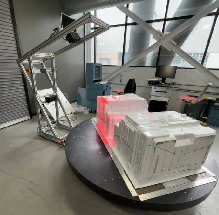 DepthScan turntable inspection - beside-line dimensional verification at production speed
